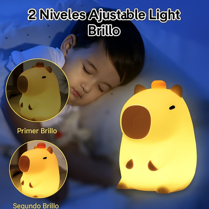 Capibara LED de silicona con sensor táctil para niños